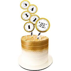 ercadio 24 حزمة 2026 سنة جديدة سعيدة كب كيك توبر مرحبا 2026 الألعاب النارية كعكة القبعات العالية هتاف إلى 2026 الذهب بريق كعكة توبر الألعاب النارية يختار لرأس السنة الجديدة حزب ديكور اللوازم in Kuwait