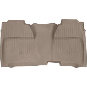 Weathertech Custom Fit FloorLiners for GMC Sierra 2500HD / 3500HD, Silverado 2500HD/3500HD, Silverado 2500HD/3500HD - 2nd Row (445422), Black in Saudi Arabia