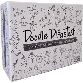 Doodle Disaster: The Art of Miscommunication | A hilarous Drawing Game, 2-6 Player Party Game for Families, Kids, and Adults | Dry erasers and 240 Image Cards in Saudi Arabia