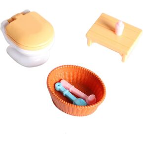 NWFashion 1:12 Dollhouse Bathroom Set Model Scenery Miniature Accessories (4 Set) in Kuwait