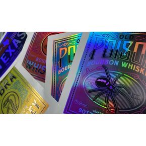 Custom Holographic Stickers, Personalized Vinyl Decals with Your Logo, Name, or Text, Waterproof Labels for Business, Branding, Circle, Square, or Rectangle 1.5-5 inch, 100 Qty in Saudi Arabia