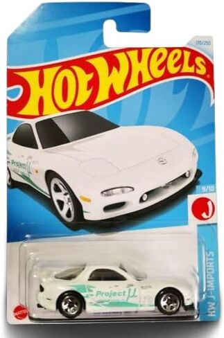 Hot Wheels 95 Mazda RX-7 HW J-Imports 9/10, White Project Mu in Saudi Arabia
