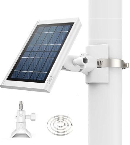 حامل لوحة شمسية عالمي للوحة Eufy/Ring/Reolink/Arlo الشمسية وأكثر من ذلك، يناسب عمودًا يصل إلى 17 بوصة، وشجرة، وسكة Cylindri، وأنبوب تصريف (أسود) in Saudi Arabia