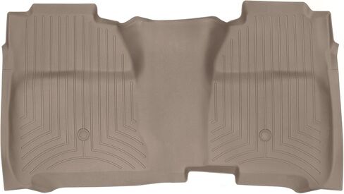 Weathertech Custom Fit FloorLiners for GMC Sierra 2500HD / 3500HD, Silverado 2500HD/3500HD, Silverado 2500HD/3500HD - 2nd Row (445422), Black in Saudi Arabia