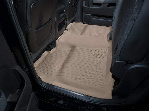 Weathertech Custom Fit FloorLiners for GMC Sierra 2500HD / 3500HD, Silverado 2500HD/3500HD, Silverado 2500HD/3500HD - 2nd Row (445422), Black in Saudi Arabia
