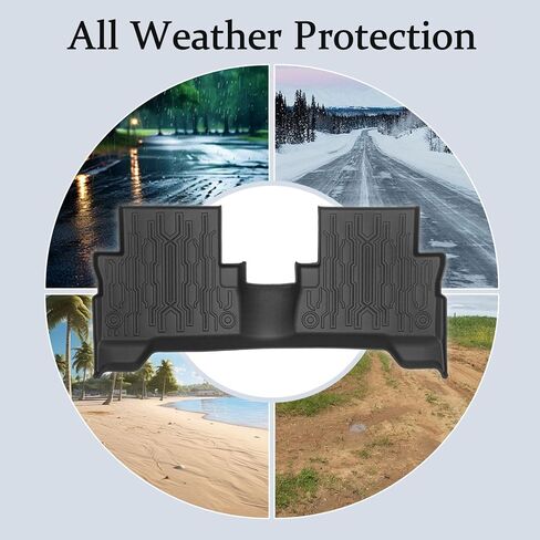 Car Floor Mats for Ford Escape 2013-2019 with Cargo Liner and Backrest Mat All Weather TPE Custom Fit Heavy Duty Anti-Slip Waterproof Interior Accessories Black in Kuwait