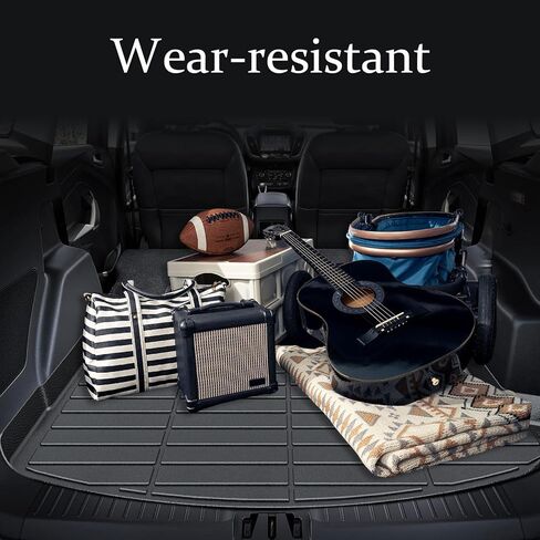 Car Floor Mats for Ford Escape 2013-2019 with Cargo Liner and Backrest Mat All Weather TPE Custom Fit Heavy Duty Anti-Slip Waterproof Interior Accessories Black in Kuwait