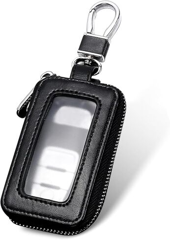 Car Key Fob Case, Car Remote Control Key Protector Case, PU Leather Vintage-style Pendant, for Men, Women (Black) in Saudi Arabia