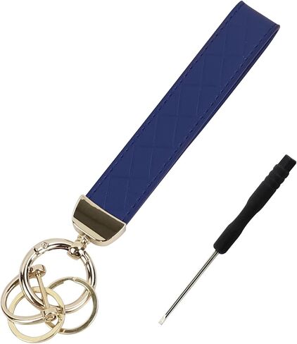 Hovom Leather Wristlet Keychain, Wrist Car Key Chain with 2 Key Rings and Anti-Lost D Ring, Cute Keys Fob Wristband for Women in Saudi Arabia