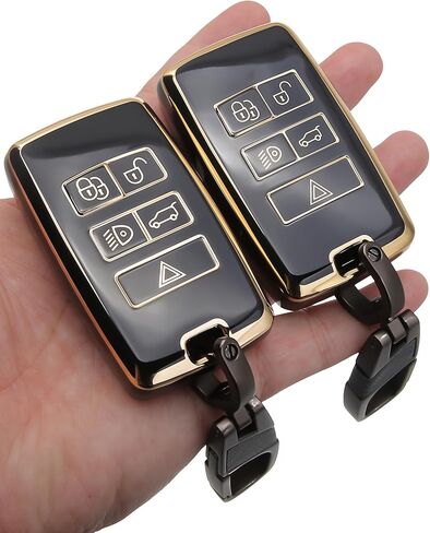 2PCS for Range Rover Key Fob Cover Fits 2018 2019 2020 2021 2022 2023 2024 2025 Land Rover Jaguar E I-PACE XE XJ XF Vogue Velar Range Discovery Rover Sport Accessories in Saudi Arabia