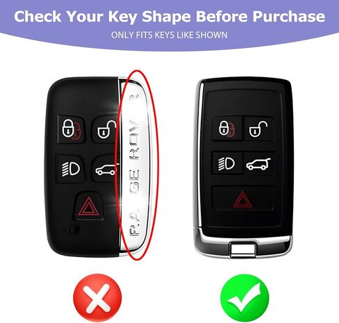 2PCS for Range Rover Key Fob Cover Fits 2018 2019 2020 2021 2022 2023 2024 2025 Land Rover Jaguar E I-PACE XE XJ XF Vogue Velar Range Discovery Rover Sport Accessories in Saudi Arabia