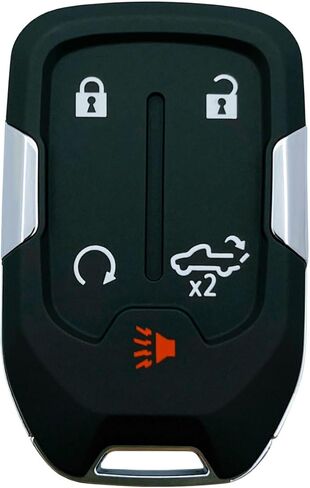 حافظة بديلة لمفتاح فوب تناسب 2022 2021 2020 2019 تشيفي سيلفرادو وجي إم سي سييرا 1500 2500HD 3500HD غطاء مفتاح التحكم عن بعد للدخول بدون مفتاح (5 أزرار - قطعتان) in Kuwait