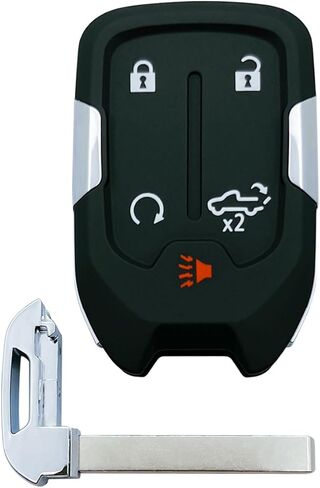 حافظة بديلة لمفتاح فوب تناسب 2022 2021 2020 2019 تشيفي سيلفرادو وجي إم سي سييرا 1500 2500HD 3500HD غطاء مفتاح التحكم عن بعد للدخول بدون مفتاح (5 أزرار - قطعتان) in Kuwait