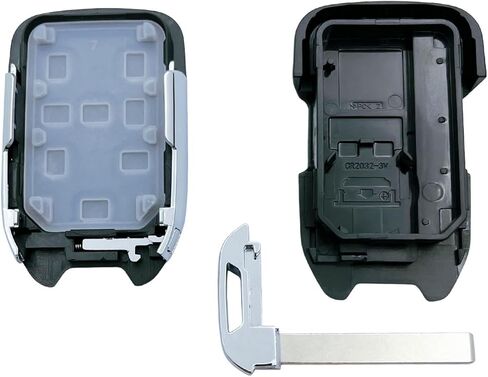 حافظة بديلة لمفتاح فوب تناسب 2022 2021 2020 2019 تشيفي سيلفرادو وجي إم سي سييرا 1500 2500HD 3500HD غطاء مفتاح التحكم عن بعد للدخول بدون مفتاح (5 أزرار - قطعتان) in Kuwait