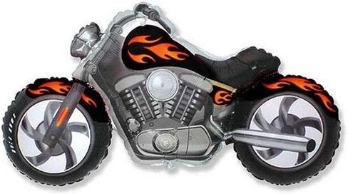LA Balloons 901731-BLK Custom Motorcycle - Black Foil Balloon, 45", Black45", Pack of 1 in Saudi Arabia