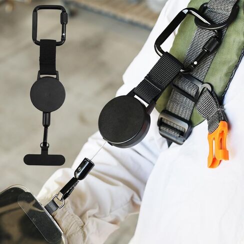 Outdoor Climbing Easy to Pull Buckle Telescopic Mobile Phone Hanging Rope Strong Steel Wire Heavy-Duty Pull Rope Buckle in Saudi Arabia
