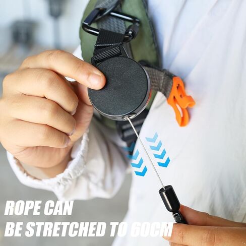 Outdoor Climbing Easy to Pull Buckle Telescopic Mobile Phone Hanging Rope Strong Steel Wire Heavy-Duty Pull Rope Buckle in Saudi Arabia
