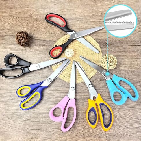 Blue Pinking Shears for Fabric Cutting Sewing Scissors,Professional Handheld Dressmaking in Saudi Arabia