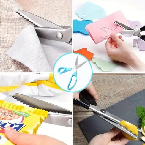 Blue Pinking Shears for Fabric Cutting Sewing Scissors,Professional Handheld Dressmaking in Saudi Arabia