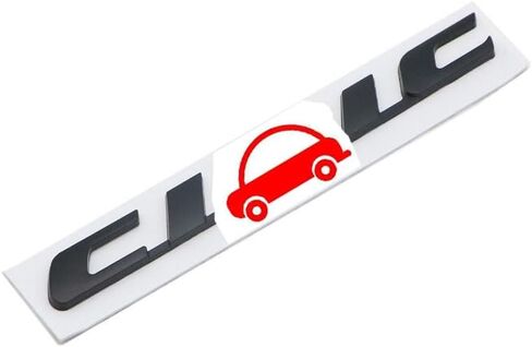 3D Raised Letters C-I-V-I-C Emblem Metal with Adhesive Backing Replacement for Rear Emblem Automotive Decoration(Matte Black) in Saudi Arabia