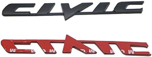 3D Raised Letters C-I-V-I-C Emblem Metal with Adhesive Backing Replacement for Rear Emblem Automotive Decoration(Matte Black) in Saudi Arabia