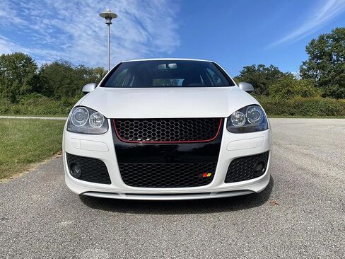 iJDMTOY Black/Red/Yellow 3-Color Stripe Lower Grille/Hood Grill Badge Emblem w/No Removal Required Toggle Anchor Bolts, Compatible with German Cars in Saudi Arabia