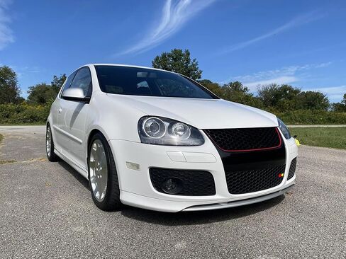 iJDMTOY Black/Red/Yellow 3-Color Stripe Lower Grille/Hood Grill Badge Emblem w/No Removal Required Toggle Anchor Bolts, Compatible with German Cars in Saudi Arabia