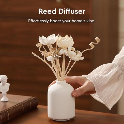 Reed Diffuser Sticks, Reed Diffuser Sticks Flowers, Reed Diffuser Set for Bathroom, Reed Diffuser for Home, Bedroom Decor, Office,12Pcs, Natural Flower in Saudi Arabia