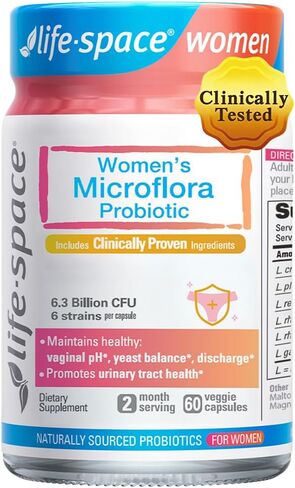 Life-Space Urogen Probiotic with Cranberry for Urinary Tract Health, Women's Probiotic with Lactobacillus rhamnosus&reuteri. for Vaginal Health, 11 Billion CFU per Capsule, 2-Month Serving-60 Capsules in Saudi Arabia