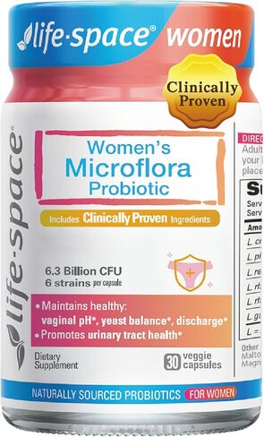 Life-Space Urogen Probiotic with Cranberry for Urinary Tract Health, Women's Probiotic with Lactobacillus rhamnosus&reuteri. for Vaginal Health, 11 Billion CFU per Capsule, 2-Month Serving-60 Capsules in Saudi Arabia