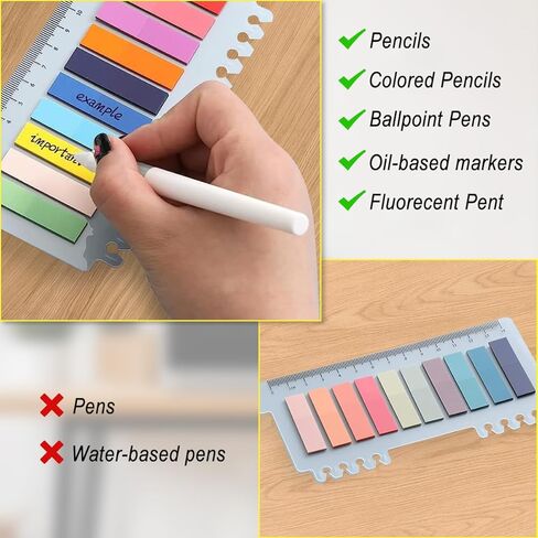 Tabs 2000Pcs Sticky Index Tabs Page Markers,Writable and Transparent Sticky Notes Page Tabs Book Markers Label Stickers Index Tabs for Page Marking Classify File (10 Pad) in Saudi Arabia