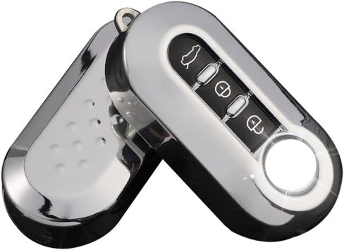 HIBEYO for Fiat 500 Linea 3 Button Filping Smart Remote Auto Key Shell Key Fob Cover for Fiat Ducato 500 500L Panda Grande Punto Lancia Musa Accessories Key Shell Cover Protector-Green in Saudi Arabia