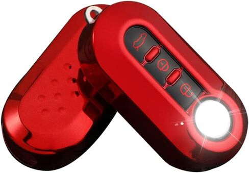 HIBEYO for Fiat 500 Linea 3 Button Filping Smart Remote Auto Key Shell Key Fob Cover for Fiat Ducato 500 500L Panda Grande Punto Lancia Musa Accessories Key Shell Cover Protector-Green in Saudi Arabia