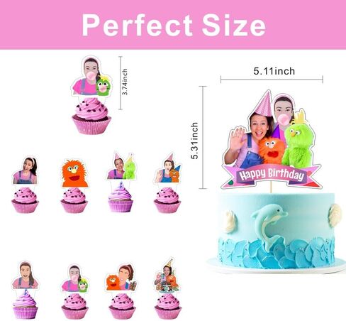 25 قطعة من زينة كعكة راشيل مع 24 قطعة من أغطية الكب كيك، قطعة واحدة من أعلى الكعك لمستلزمات حفلات أعياد الميلاد للأطفال in Kuwait