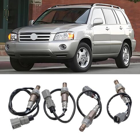 4Pcs Oxygen O2 Sensor Fit for Lexus RX330 2004 2005 2006 Highlander 2004-2007 3.3L Upstream 234-9042 Downstream Left 234-4168 Right 234-4509 in Kuwait