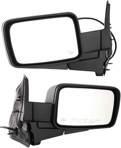 Garage-Pro Driver & Passenger Side Power Heated Mirrors, driver side mirror, side mirror replacement, For Jeep Commander 2006-2010 Without Memory, Paintable in Saudi Arabia