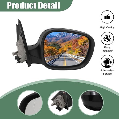 أسود لامع، مجموعة مرآة جانبية للركاب، تناسب سيارة BMW X3 2011-2014، مع عرض جانبي مُدفأ لتعديل الطاقة، بدون إشارة دوران كهربائية لكاميرا النقطة العمياء، مرآة الرؤية الخلفية 3 دبابيس in Kuwait