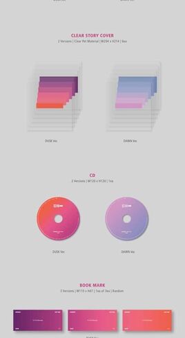 Enhypen Border : Day One 1st Mini Album Dawn Version CD+136p PhotoBook+Clear Story Cover+1p Bookmark+2p PhotoCard+1p PostCard+Tracking Sealed in Kuwait