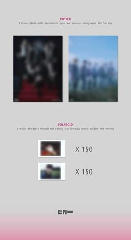 Enhypen Border : Day One 1st Mini Album Dawn Version CD+136p PhotoBook+Clear Story Cover+1p Bookmark+2p PhotoCard+1p PostCard+Tracking Sealed in Kuwait