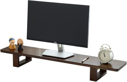 Universal Solid Wood Monitor Stand 80CM Desk Riser for Laptop TV & Printer Office & Storage Solution Ideal for Home & Office Accessories in Saudi Arabia