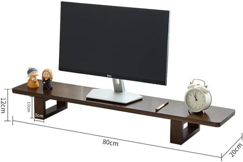 Universal Solid Wood Monitor Stand 80CM Desk Riser for Laptop TV & Printer Office & Storage Solution Ideal for Home & Office Accessories in Saudi Arabia