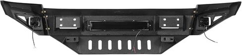 Hooke Road Ram Front Bumper for 2010-2018 Dodge Ram 2500 3500 HD Pickup Truck, Solid Steel Offroad Replacement Bumper with Skid Plate & LED Lights in Saudi Arabia