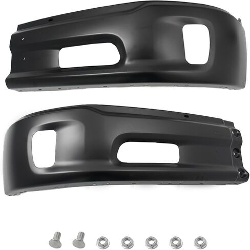 شريط وجه أسود للمصد الأمامي متوافق مع 2013-2018 Ram 1500 2019-2024 Ram 1500 كلاسيكي مع فتحات ضوء الضباب بدون فتحات مستشعر CH1002399، 68160854AB قطعتان in Kuwait