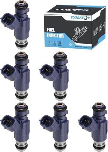 FBJC100 FJ653 Fuel Injectors 6PCS (3.5L 3.0L) For Infiniti FX35 G35 2003-2004,I30 2000-2001,QX4 2001-2003,For Nissan 350Z 2003-2004,Maxima 2000-2001,Pathfinder 2001-2004,84212240 166005L700 in Saudi Arabia