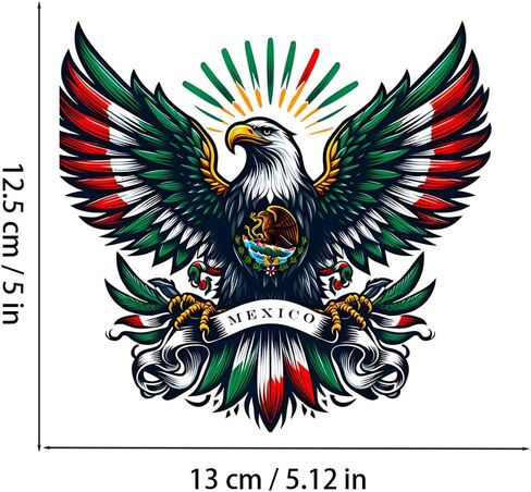2 PCS Mexican Eagle Vinyl Decals - Waterproof Removable Stickers for Car, Truck, Bumper, Laptop, Motorcycle- Cultural Pride Decorative Sticker (Z037) in Kuwait
