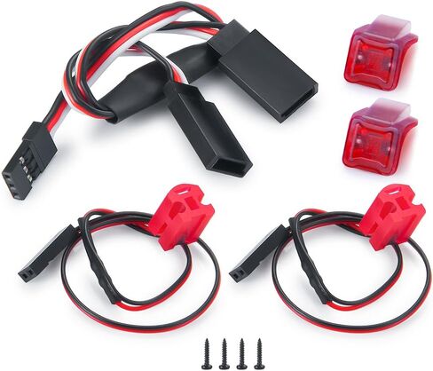 1/24th RC سيارة المصابيح الخلفية الأحمر LED مصباح خلفي مع أضواء غطاء مجموعات ترقية لمحور SCX24 AXI00005 المصارع RC الزاحف شاحنة اكسسوارات السيارات in Saudi Arabia
