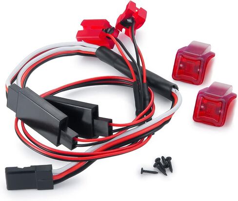 1/24th RC سيارة المصابيح الخلفية الأحمر LED مصباح خلفي مع أضواء غطاء مجموعات ترقية لمحور SCX24 AXI00005 المصارع RC الزاحف شاحنة اكسسوارات السيارات in Saudi Arabia