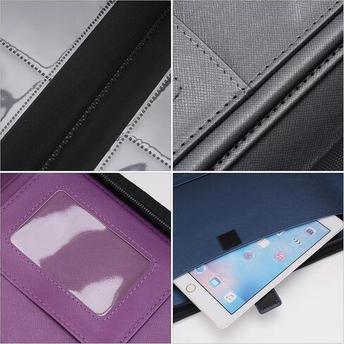 Wonderpool 9 Pocket Toploader Trading Card Album Binder - Holds 360 Toploaders with Extra Large Interior Pockets | PU Leather Notebook Side-Loading for MTG TCG Yugioh Sports Cards (Black) in Kuwait