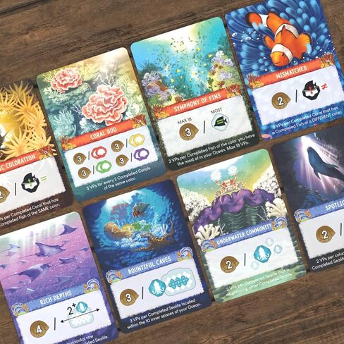 Shallow Sea Board Game – Strategy Tile-Placement Game for Adults & Families | 1–4 Players, 30–45 Min Play | Build Coral Reef Ecosystem, Ocean Puzzle Game, Nature-Inspired in Saudi Arabia