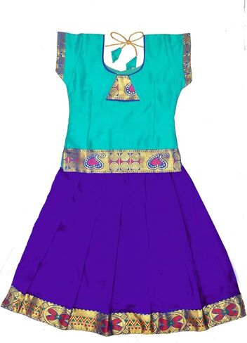 Chandrakala Lehanga Pattu Pavadai For Girls Kids South Indian Dress, (KL113-P) in Kuwait